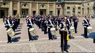 Stockholm Wachablösung vor dem königlichen Schloss 4K [upl. by Valiant]