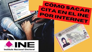 Cómo SACAR CITA en el INE por INTERNET Actualizado 2022 Renovación Extravió Cambio domicilio [upl. by Cathi]