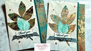 Gorgeous Oxidized Copper Changing Leaves Card [upl. by Hnah655]