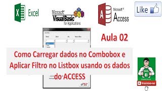 Como Filtrar Listbox usando combobox com dados de uma tabela do access [upl. by Alber449]