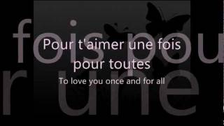 Céline Dion  Lamour existe encore French Lyric Video with English Translation [upl. by Varuag499]