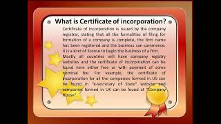 What is Certificate of Incorporation [upl. by Adnirak]