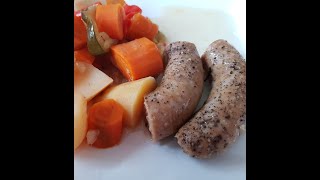 Slowcooker recept  Verse worst met aardappel en groente  NLBE  Plezierindekeukennl [upl. by Uzziel784]