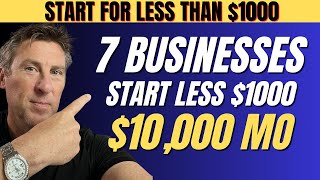 7 BUSINESS IDEAS you Can STARTUP with 0 to 1000 SUPER COOL [upl. by Hesler]