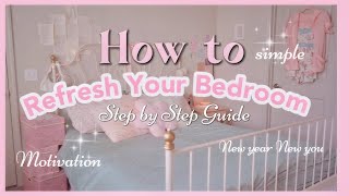 How To Refresh your Bedroom 🎀 Simple Step by Step Guide [upl. by Teodor]