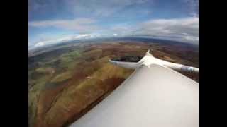 DG300 Glider Soaring The Cheviots [upl. by Assirrem]