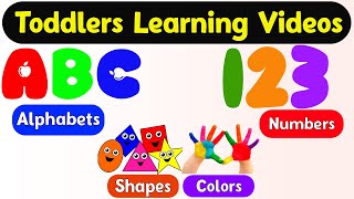 Preschool Learning Videos For 3 Year Olds  Kindergarten Learning Videos  Toddlers Learning Videos [upl. by Trevethick]