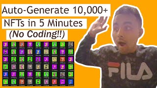 How To Auto Generate 10000 NFTs in 5 Minutes NO CODING [upl. by Andreana]