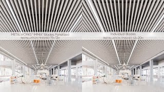 Ways to Install Linear Ceilings  METALWORKS IMMIX vs Individual Blade Systems  ARMSTRONG CEILINGS [upl. by Pickering940]