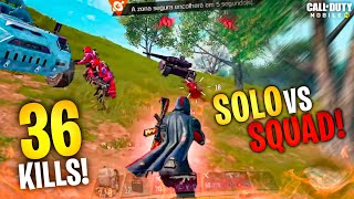 SOLO VS SQUAD 36 KILLS  COD MOBILE  BATTLE ROYALE [upl. by Wyatt]