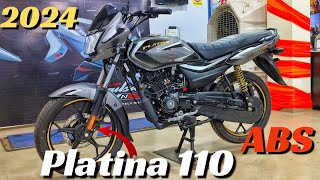 Bajaj platina 110 ABS 2024 Model OBD2 Bs7 E20 New features on road price review bajaj bike viral [upl. by Miarfe]