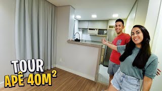 TOUR PELO NOSSO APARTAMENTO  de 40m2 [upl. by Auqenet55]