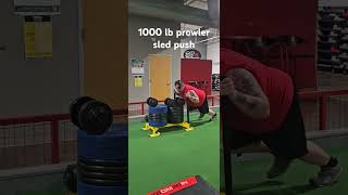 Pushing a prowler sled at 1000 lbs prowlersled heavyweight motivation nevergiveup [upl. by Wilder269]