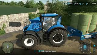 FS22  FAIRHEAD 74  SWAPPING THE NEW HOLLAND WITH THE MF [upl. by Kcim]