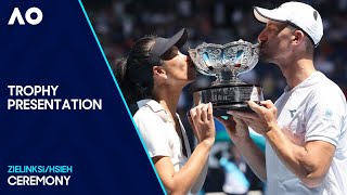 Mixed Doubles Ceremony  HsiehZielinski v KrawczykSkupski  Australian Open 2024 Final [upl. by Chadbourne]