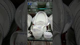 Bone China Dinner Set 61 Pieces Luxury Crockery Wholesale Market Pakistan Noor Sitara Traders Fsd [upl. by Rose]