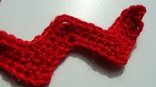 How to crochet a chevron zigzag [upl. by Anileve]