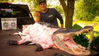 GRAPHIC How to Butcher a Massive Alligator [upl. by Friedland]