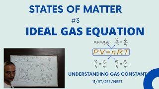 11 CH 5 L3 Ideal Gas Equation  idealgasequation Boltzmann Constant [upl. by Ralston126]