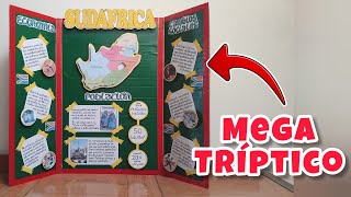 Como Hacer un MEGA TRÍPTICO  Tri Fold  Murales [upl. by Hamfurd]