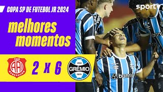 INTER DE BEBEDOURO 2 X 6 GRÊMIO  MELHORES MOMENTOS  COPA SÃO PAULO DE FUTEBOL JR 2024 sportv [upl. by Valle]