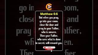 Matthew Chapter 6 Verse 6 bible bibleverse biblestudy message [upl. by Eibor]