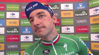 Elia Viviani  intervista postgara  Tappa 10  Vuelta a España 2018 [upl. by Ericksen890]