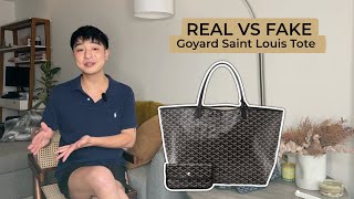 REAL VS FAKE Goyard Saint Louis Tote [upl. by Xuerd560]