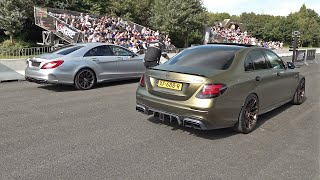 BRABUS MercedesAMG E63S 4Matic vs MercedesBenz CLS63S AMG [upl. by Reppiks]