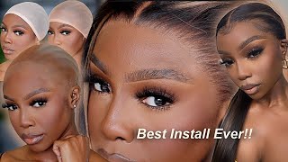 START TO FINISH Frontal Wig Install For Beginners  Bald Cap Method [upl. by Yrkcaz]