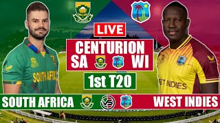 South Africa vs West Indies 1st T20 Live Scores  SA vs WI 1st T20 Live Scores amp Commentary [upl. by Annahaj]