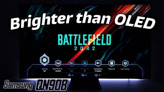 Brighter than OLED Samsung QN90B Neo QLED Game Motion Plus Battlefield 2042 [upl. by Reginald]