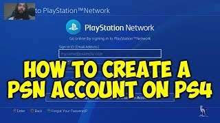 How To Create A PSN Account On PS4 Beginner Tutorial [upl. by Consuela]