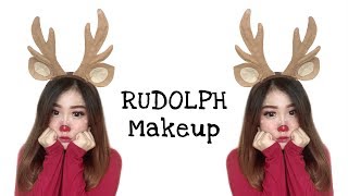 Rudolph Makeup Tutorial  Rudolph the Red Nosed Reindeer   Christmas Makeup [upl. by Alyakcim]