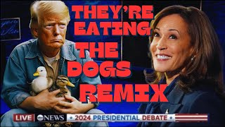 The Kiffness x Merle Frenchie  Eating the Cats ft Donald Trump Debate Remix dogs catshorts [upl. by Winthrop]