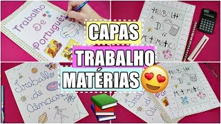 FAÇA CAPAS DE TRABALHOS LINDOS PARA CADA MATÉRIA [upl. by Ennasirk]