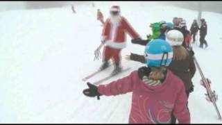 Raw Maine Ski Resort Hosts Skiing Santas [upl. by Nessy693]