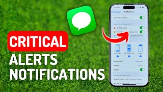 How to Turn On or Off Critical Alerts Notifications on Messages App on iPhone [upl. by Wanyen447]