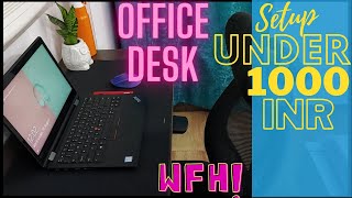 Desk Setup in budget  Work from home setup in India Budget setup under 1000 Rs  The Tech Escape [upl. by Adnalro]