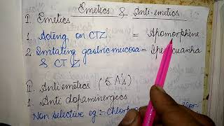 MNEMONIC for Emetics Antiemetics। Emetics amp Antiemetic drugs l dranshumantripathi3599 [upl. by Adniralc442]