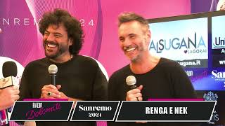 SANREMO 2024  Intervista a Francesco Renga e Nek [upl. by Philipines]