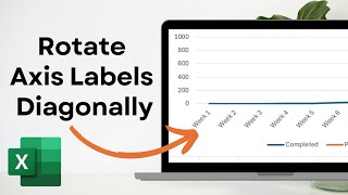 How to Rotate Axis Labels Diagonally in Excel  Easy [upl. by Leuqim]