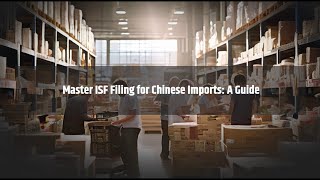 Master ISF Filing for Chinese Imports A Guide [upl. by Lybis]