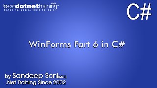 Part 6  C winForms  Creating MDI WIN Form Application [upl. by Anay]