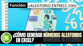 COMO GENERAR NUMEROS ALEATORIOS EN EXCEL [upl. by Storm]