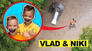 DROHNE überwacht VLAD und NIKI alleine im FREIZEITPARK um 3 UHR mittags [upl. by Skilken]