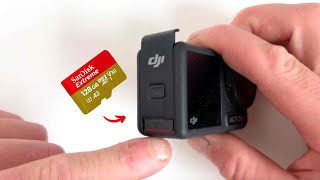 DJI Osmo Action 4  How to Insert SD Card [upl. by Amaryl]