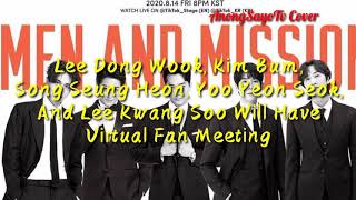 Lee Dong Wook Kim Bum Song Seung Heon Yoo Yeon Seok amp Lee Kwang Soo Will Have Virtual Fan Meeting [upl. by Rudd644]