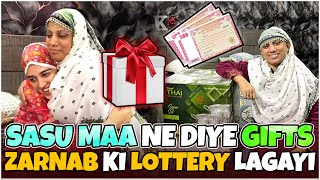 Sasu Maa Ne Diye Gifts Zarnab Ki lottery Lagayi  ZARAIB  Zarnab Fatima  Laraib Khalid [upl. by Isiahi]