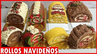 💥¡CLASE GRATIS 4 Troncos Navideños para CENAS FAMILIARES🎄Pionono BRAZO DE REINA [upl. by Charteris]